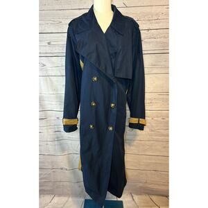 La Ligne x Target Navy and Tan Double Breasted Trench Coat Women’s 2X